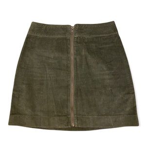 Green Corduroy Skirt